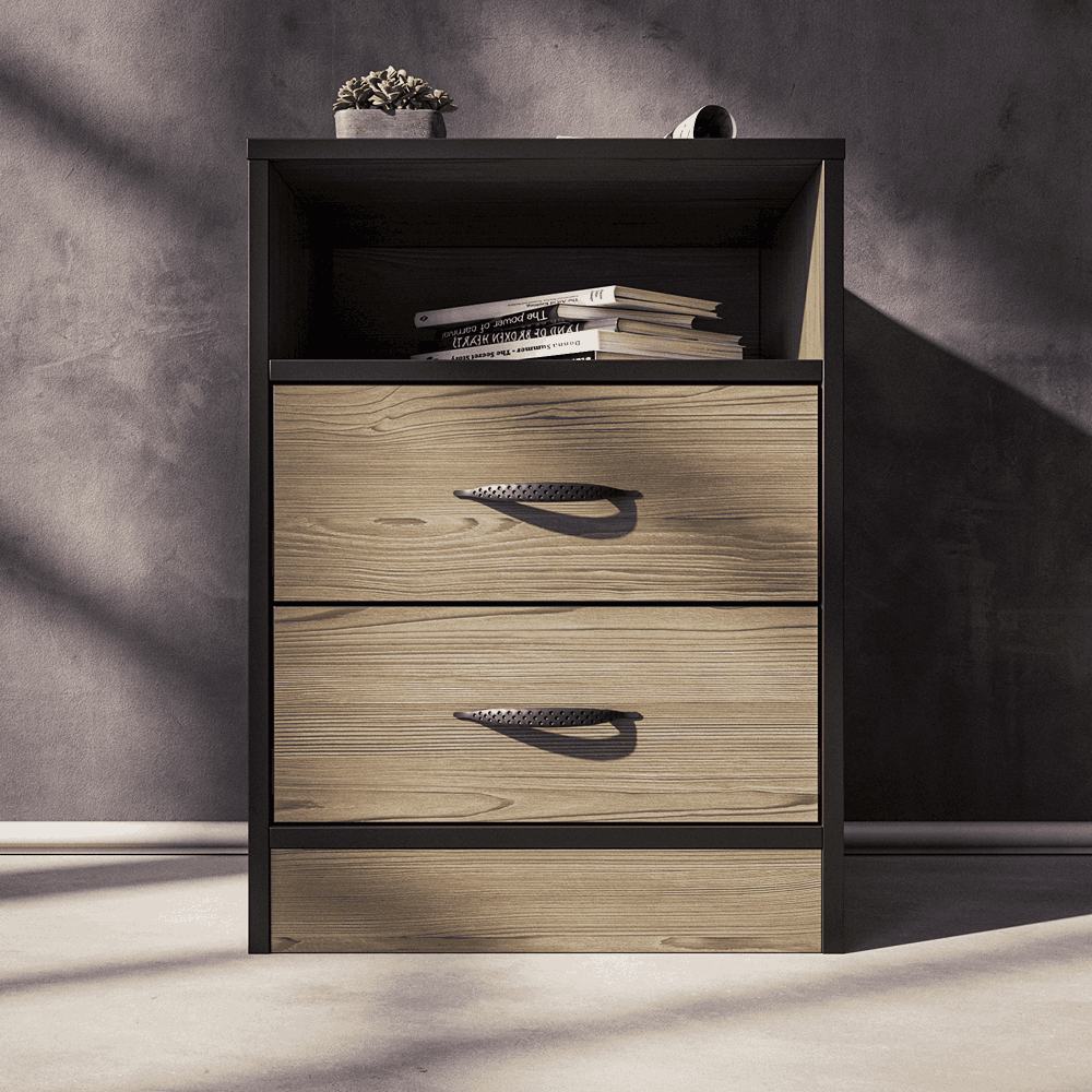Foundation Two Drawers Pedestal Smoked Cedar
