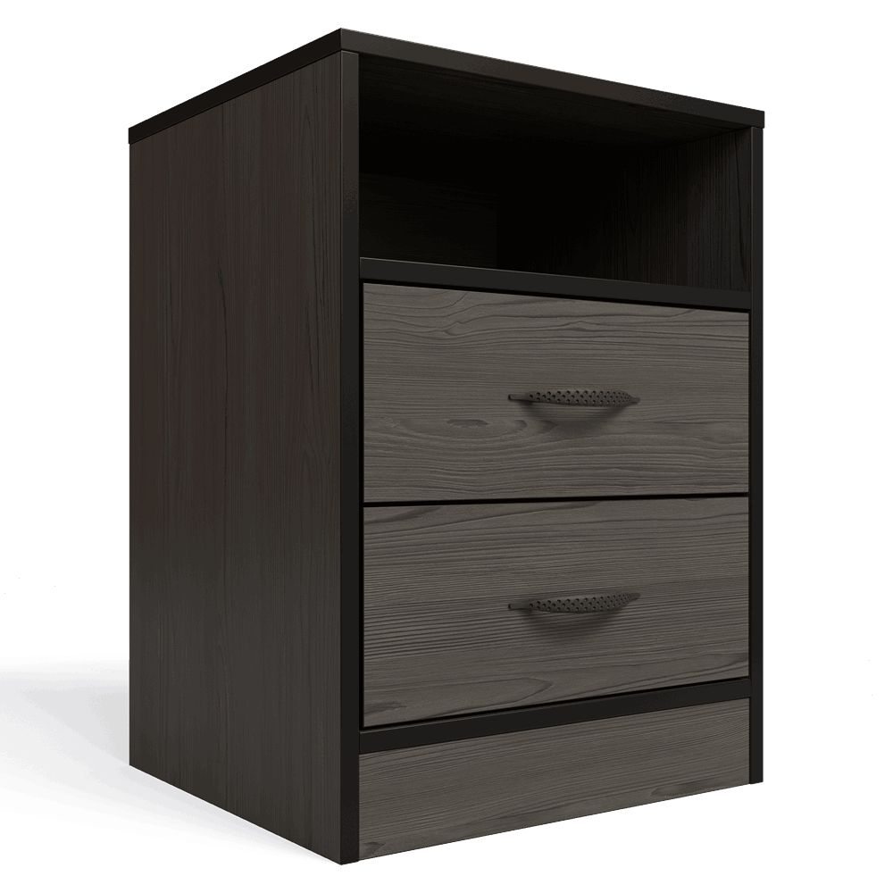 Foundation Two Drawers Pedestal Smoked Cedar