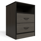 Foundation Two Drawers Pedestal Smoked Cedar