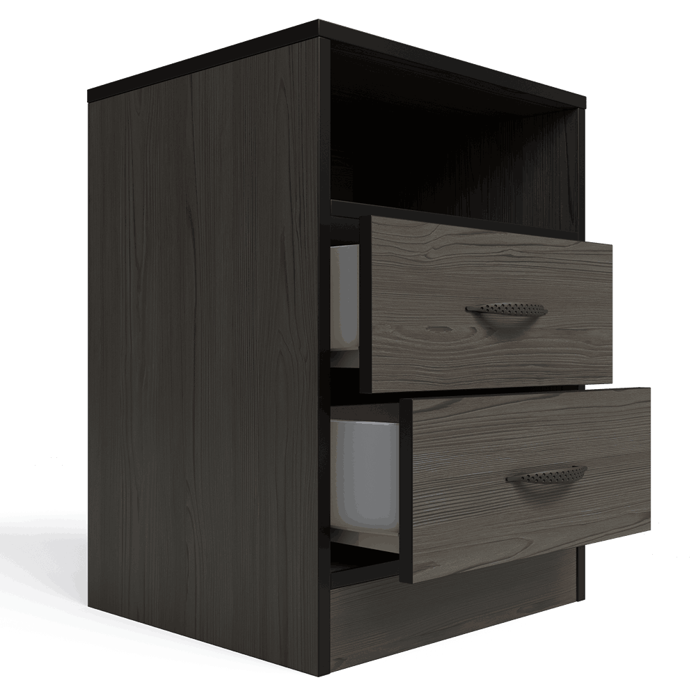 Foundation Two Drawers Pedestal Smoked Cedar