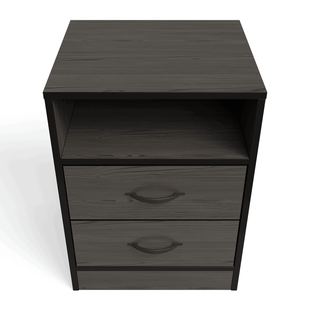 Foundation Two Drawers Pedestal Smoked Cedar
