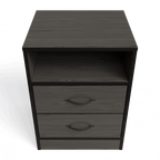 Foundation Two Drawers Pedestal Smoked Cedar