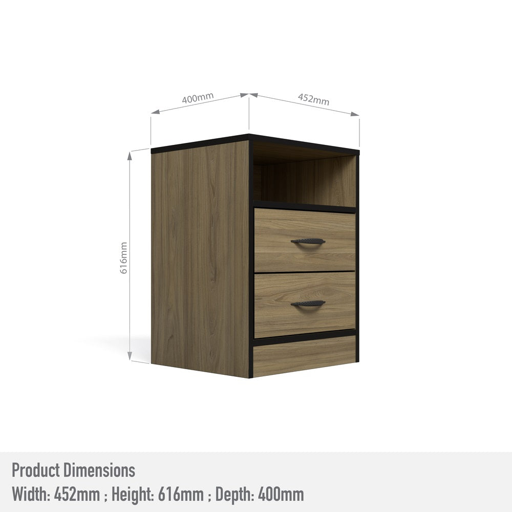 Foundation Two Drawers Pedestal Swiss Elm