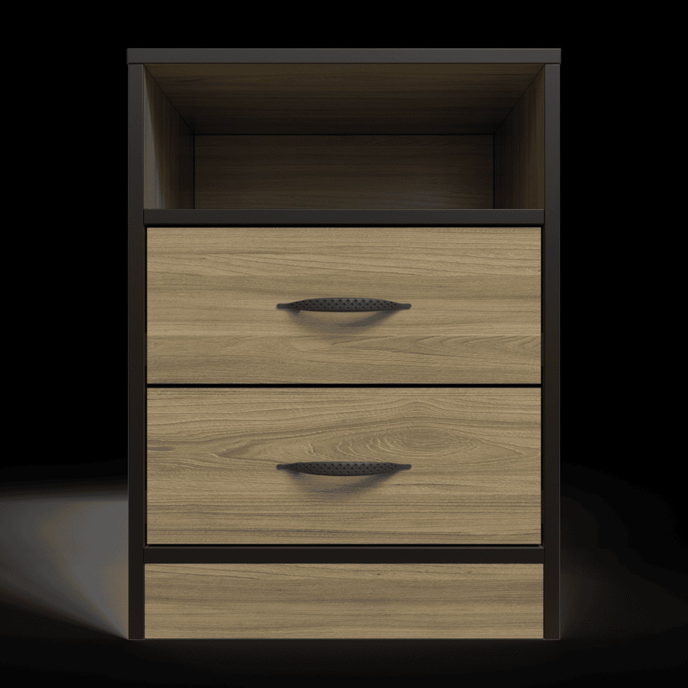 Foundation Two Drawers Pedestal Swiss Elm
