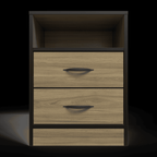 Foundation Two Drawers Pedestal Swiss Elm
