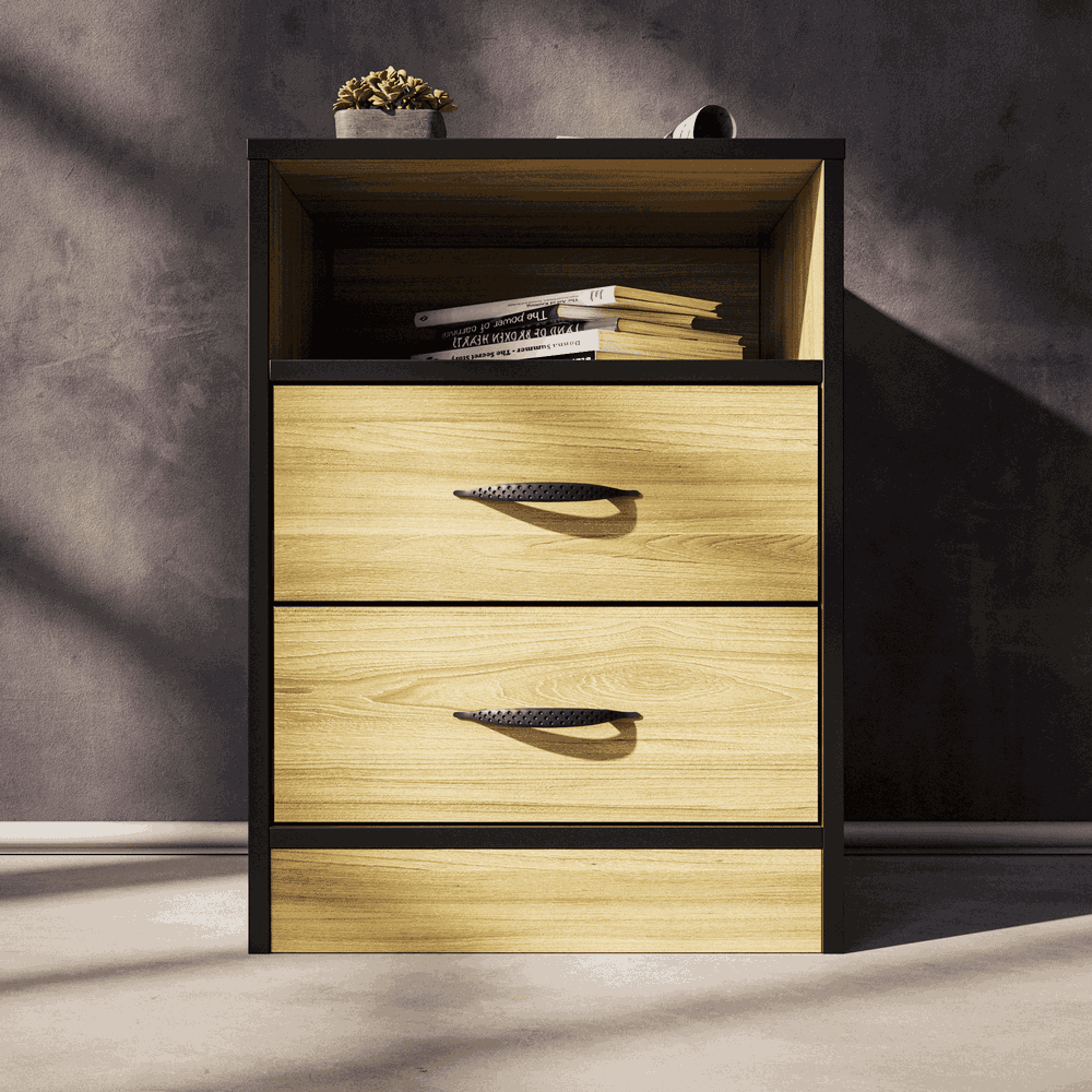 Foundation Two Drawers Pedestal Swiss Elm