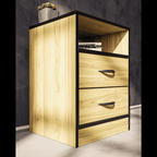 Foundation Two Drawers Pedestal Swiss Elm
