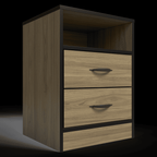 Foundation Two Drawers Pedestal Swiss Elm