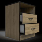 Foundation Two Drawers Pedestal Swiss Elm
