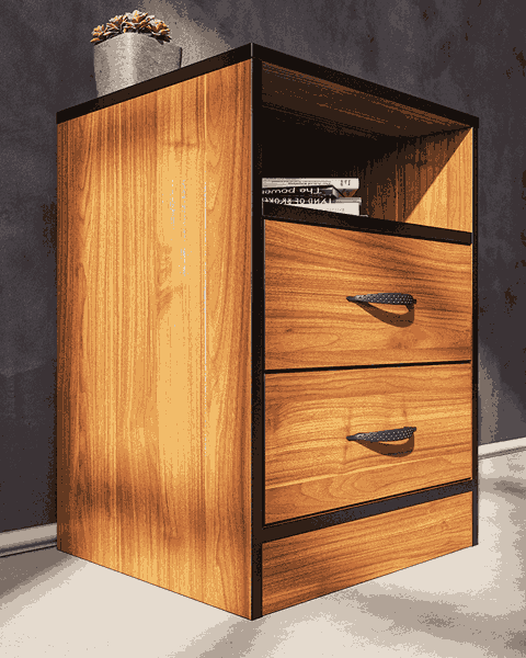Foundation Two Drawers Pedestal Brown Walnut