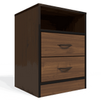 Foundation Two Drawers Pedestal Brown Walnut