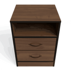 Foundation Two Drawers Pedestal Brown Walnut