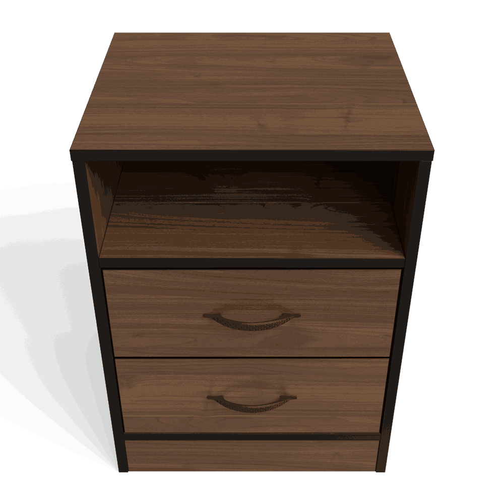Foundation Two Drawers Pedestal Brown Walnut