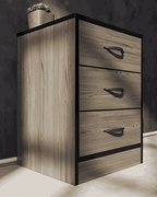 Foundation Three Drawers Pedestal Smoked Cedar