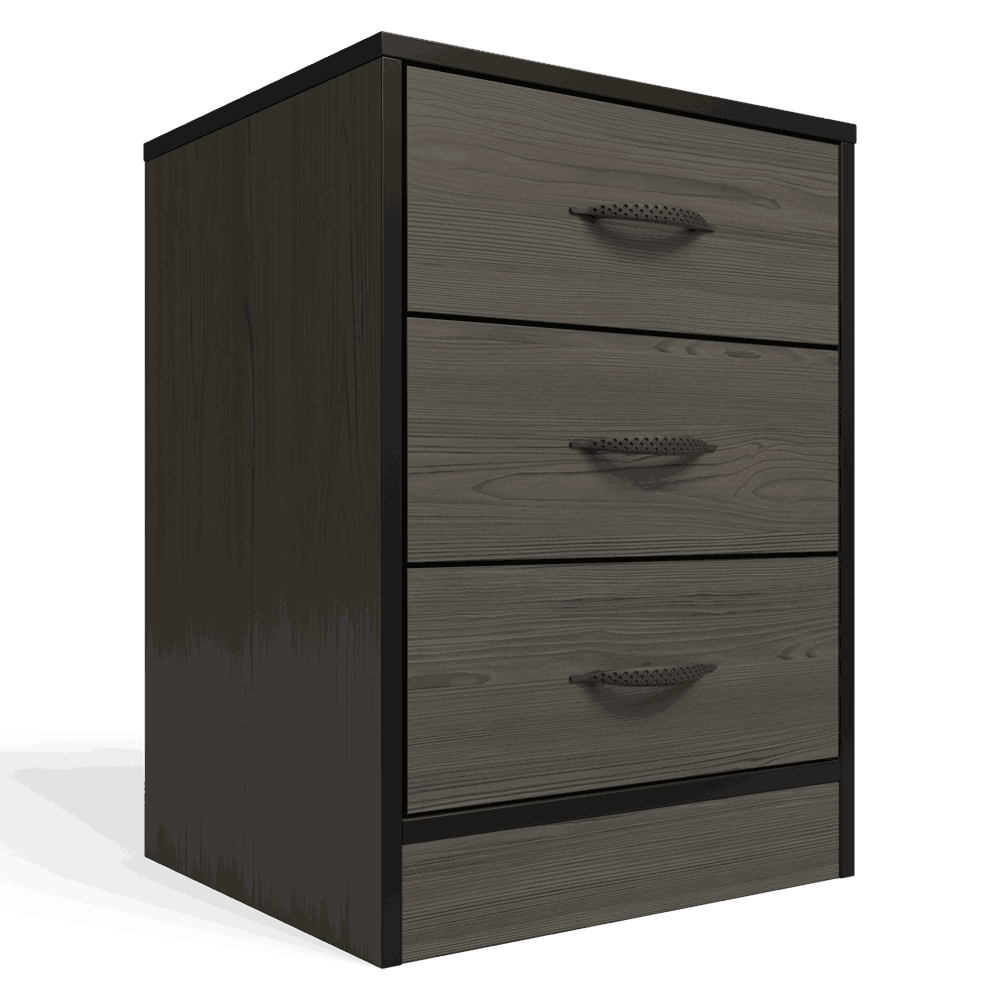 Foundation Three Drawers Pedestal Smoked Cedar