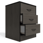 Foundation Three Drawers Pedestal Smoked Cedar