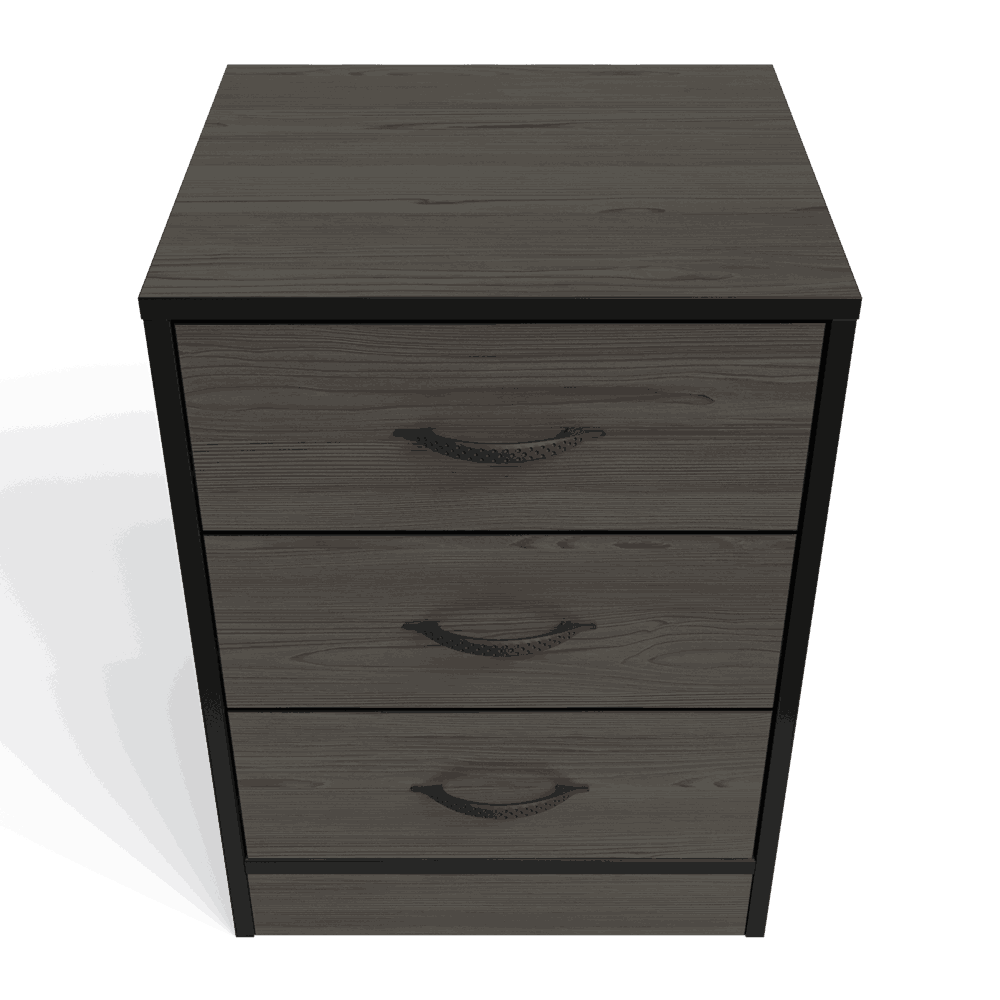 Foundation Three Drawers Pedestal Smoked Cedar