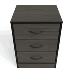 Foundation Three Drawers Pedestal Smoked Cedar
