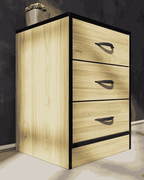 Foundation Three Drawers Pedestal Swiss Elm
