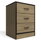 Foundation Three Drawers Pedestal Swiss Elm