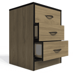 Foundation Three Drawers Pedestal Swiss Elm