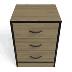 Foundation Three Drawers Pedestal Swiss Elm