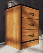 Foundation Three Drawers Pedestal Brown Walnut
