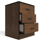 Foundation Three Drawers Pedestal Brown Walnut