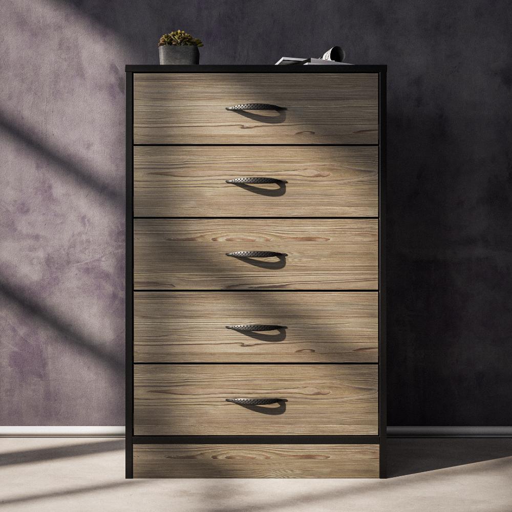 Foundation Tall Boy Chest of Drawers Smoked Cedar