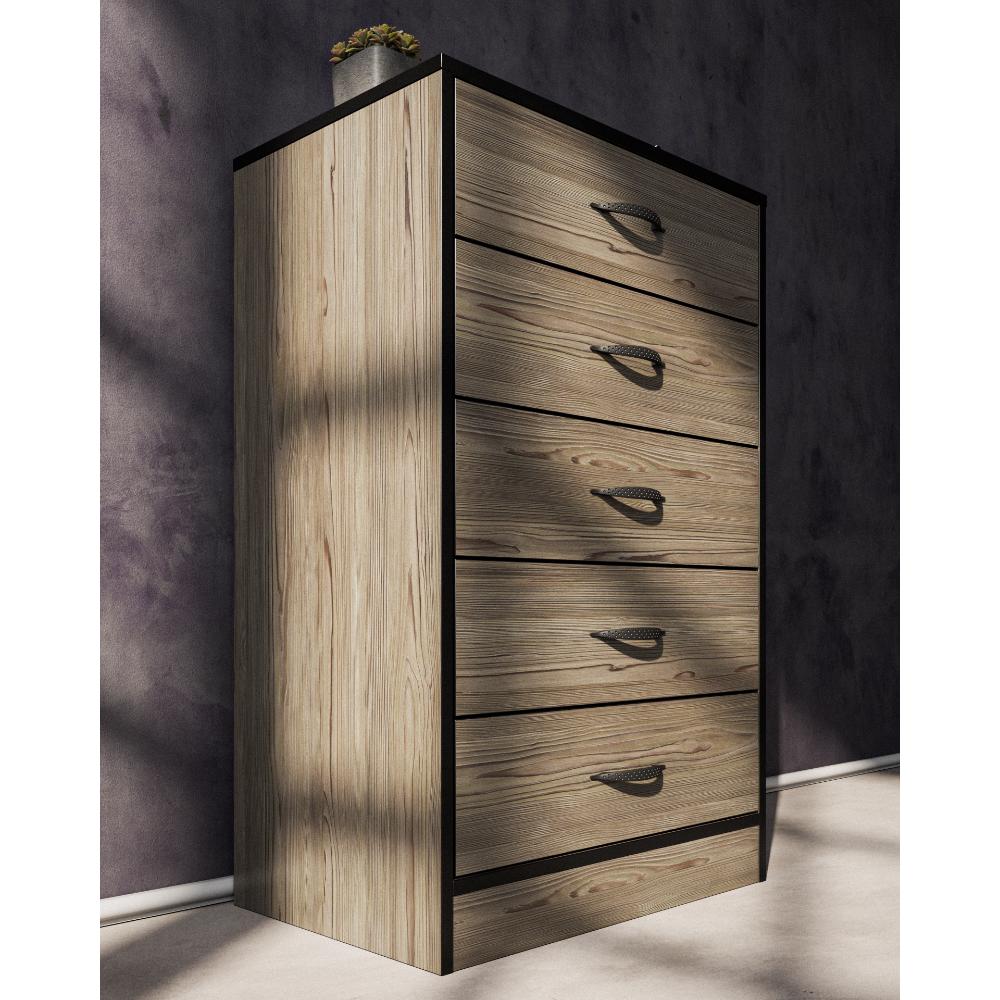Foundation Tall Boy Chest of Drawers Smoked Cedar