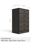 Foundation Tall Boy Chest of Drawers Smoked Cedar