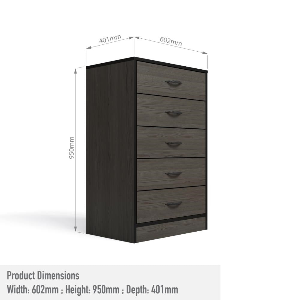 Foundation Tall Boy Chest of Drawers Smoked Cedar