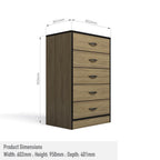 Foundation Tall Boy Chest of Drawers Swiss Elm