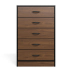 Foundation Tall Boy Chest of Drawers Brown Walnut