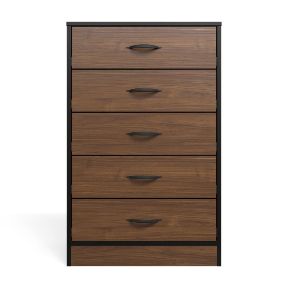 Foundation Tall Boy Chest of Drawers Brown Walnut