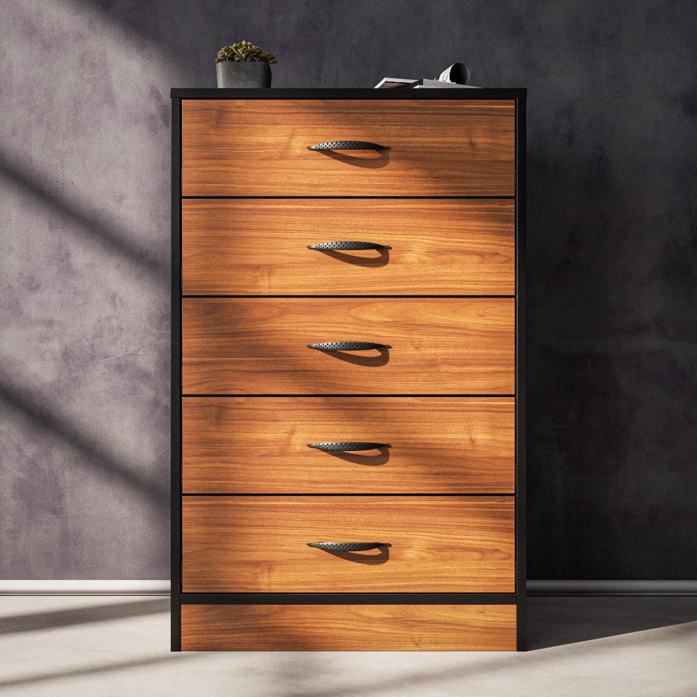 Foundation Tall Boy Chest of Drawers Brown Walnut