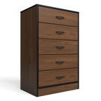 Foundation Tall Boy Chest of Drawers Brown Walnut