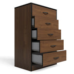 Foundation Tall Boy Chest of Drawers Brown Walnut