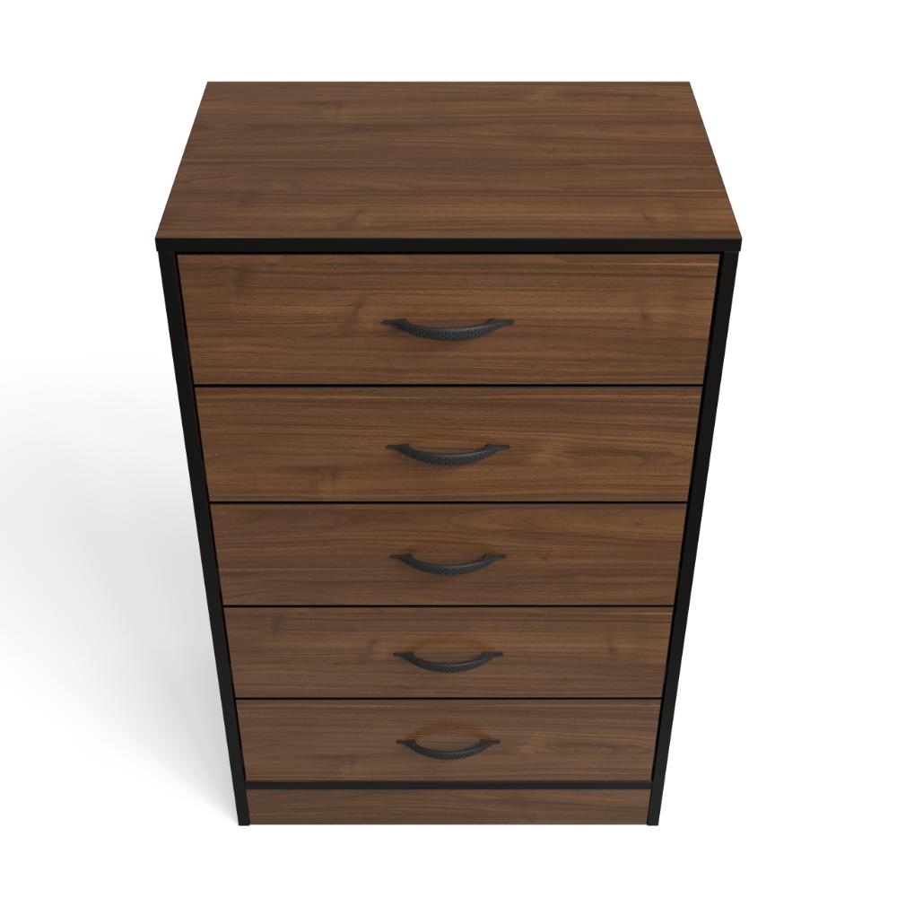 Foundation Tall Boy Chest of Drawers Brown Walnut