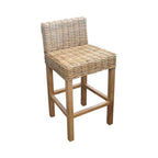 Wicker bar stool on a white background