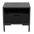 Carrie Charcoal With Black Drawers Pedestal