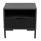 Carrie Charcoal With Black Drawers Pedestal