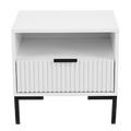 Carrie White With White Drawers Pedestal