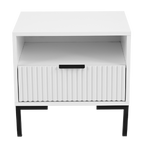 Carrie White With White Drawers Pedestal