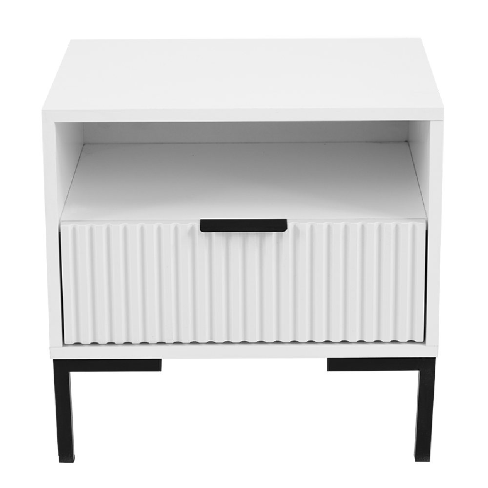 Carrie White With White Drawers Pedestal