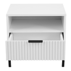 Carrie White With White Drawers Pedestal