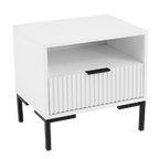 Carrie White With White Drawers Pedestal