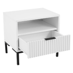 Carrie White With White Drawers Pedestal