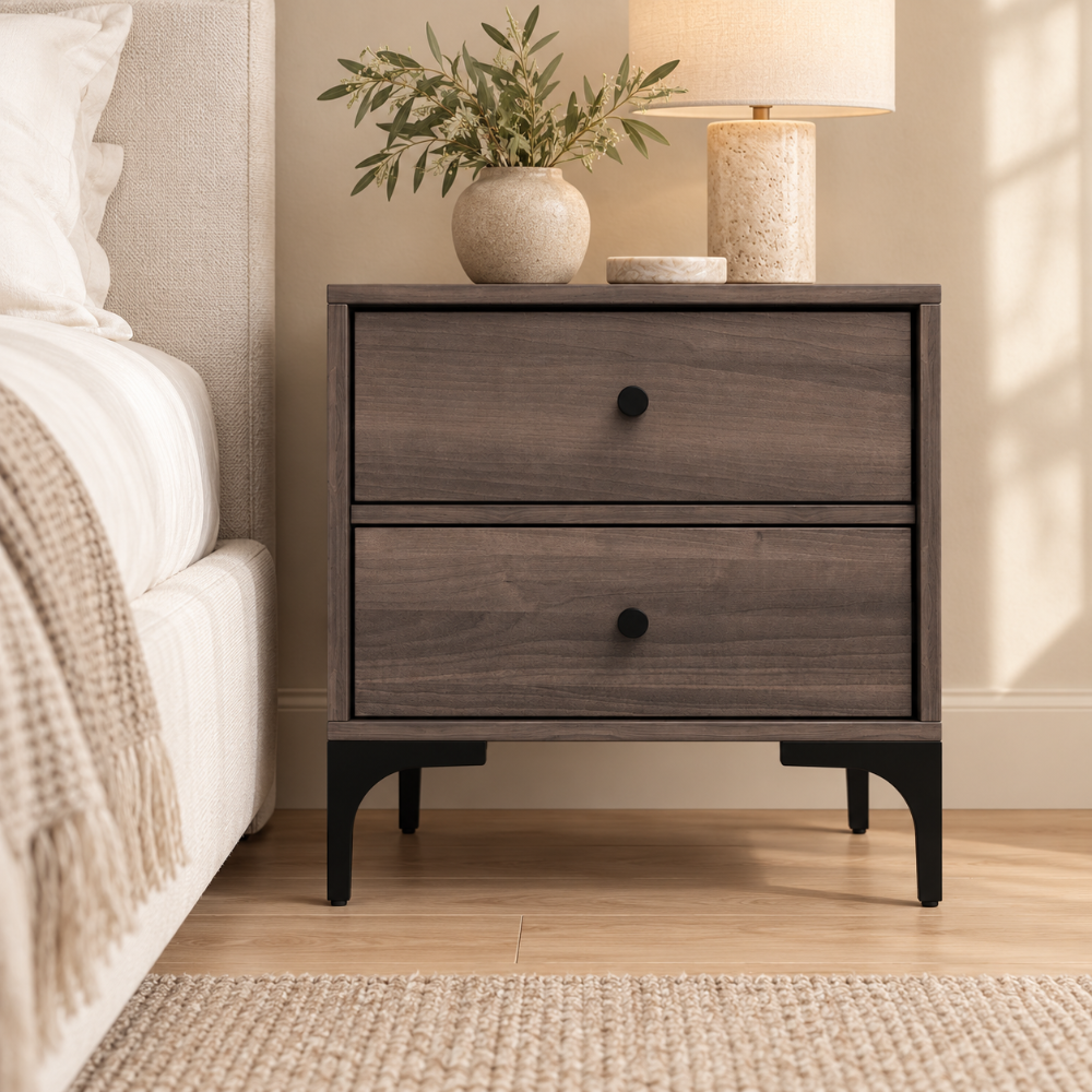Mistbelt Two Drawers Pedestal Walnut