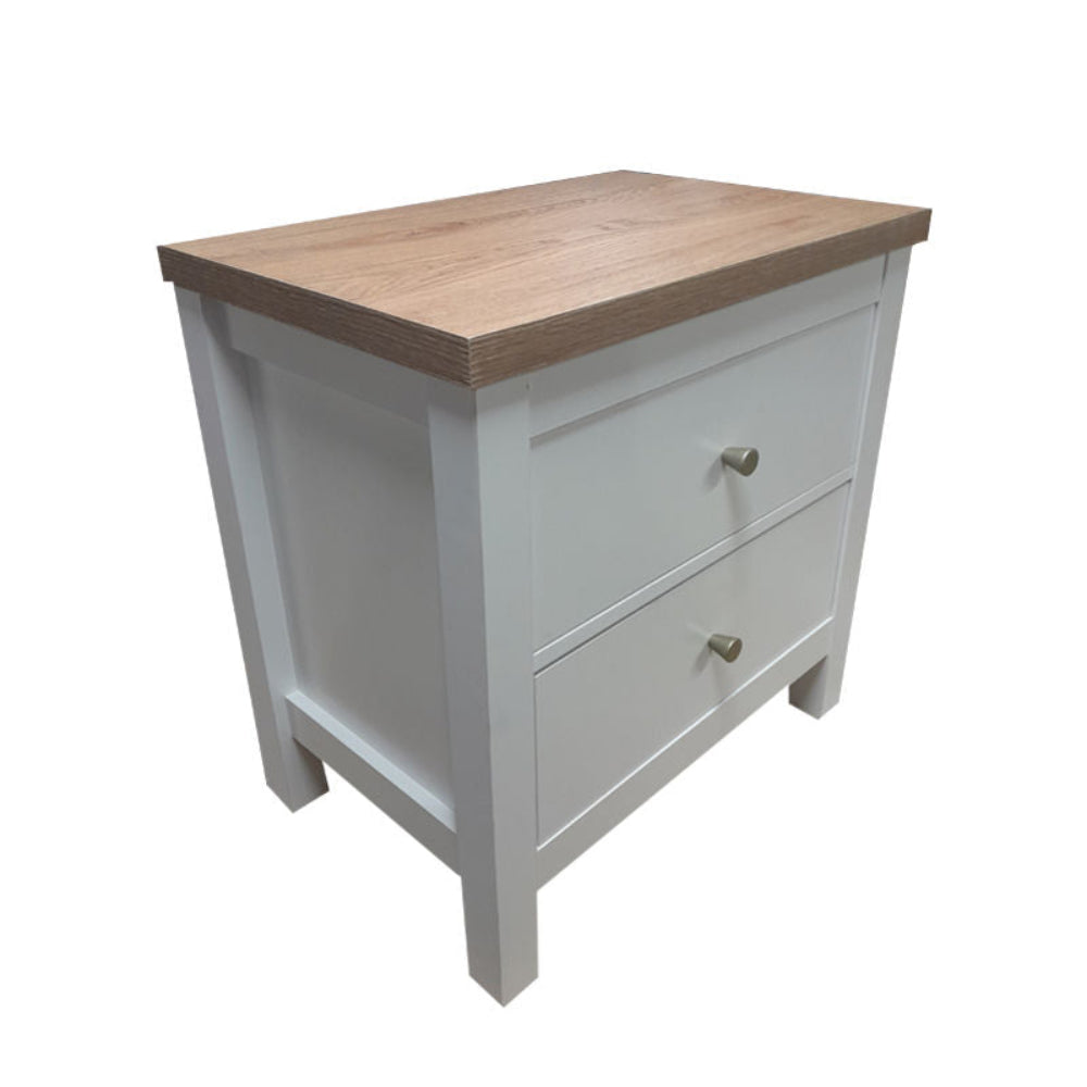 Derby 2 Draw Pedestal White Oak